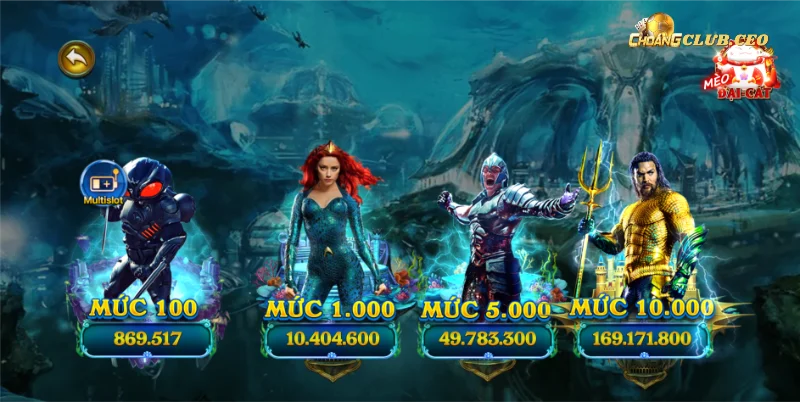 Giới thiệu game nổ hũ Aquaman Choangclub