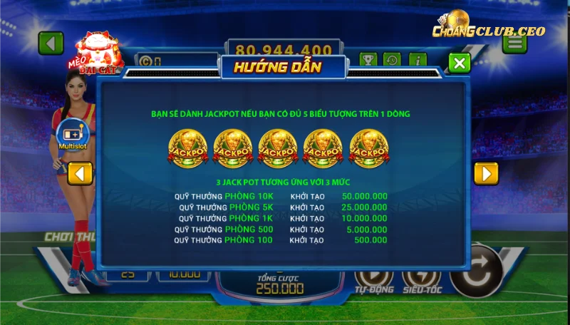 Tìm hiểu các phòng chơi của football Choangclub