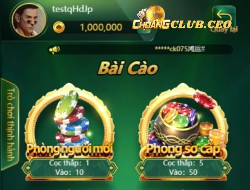 Thông tin về bài cào Choangclub