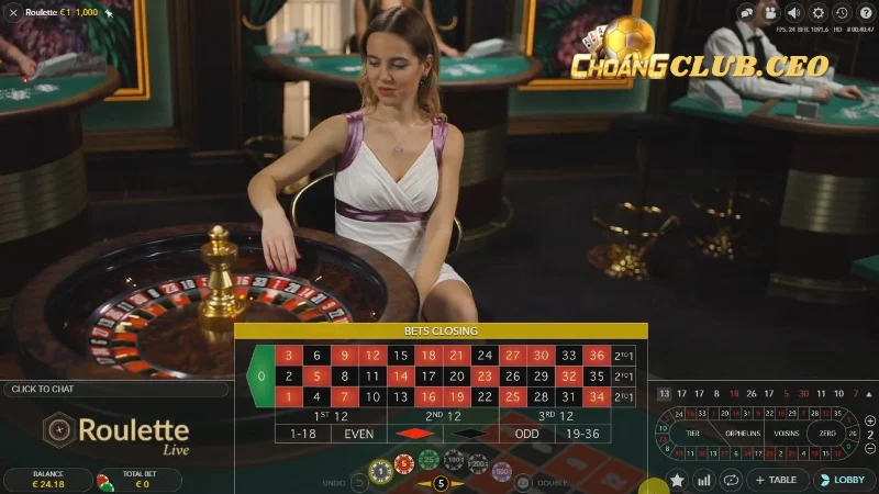 Đặt cược roulette Choangclub